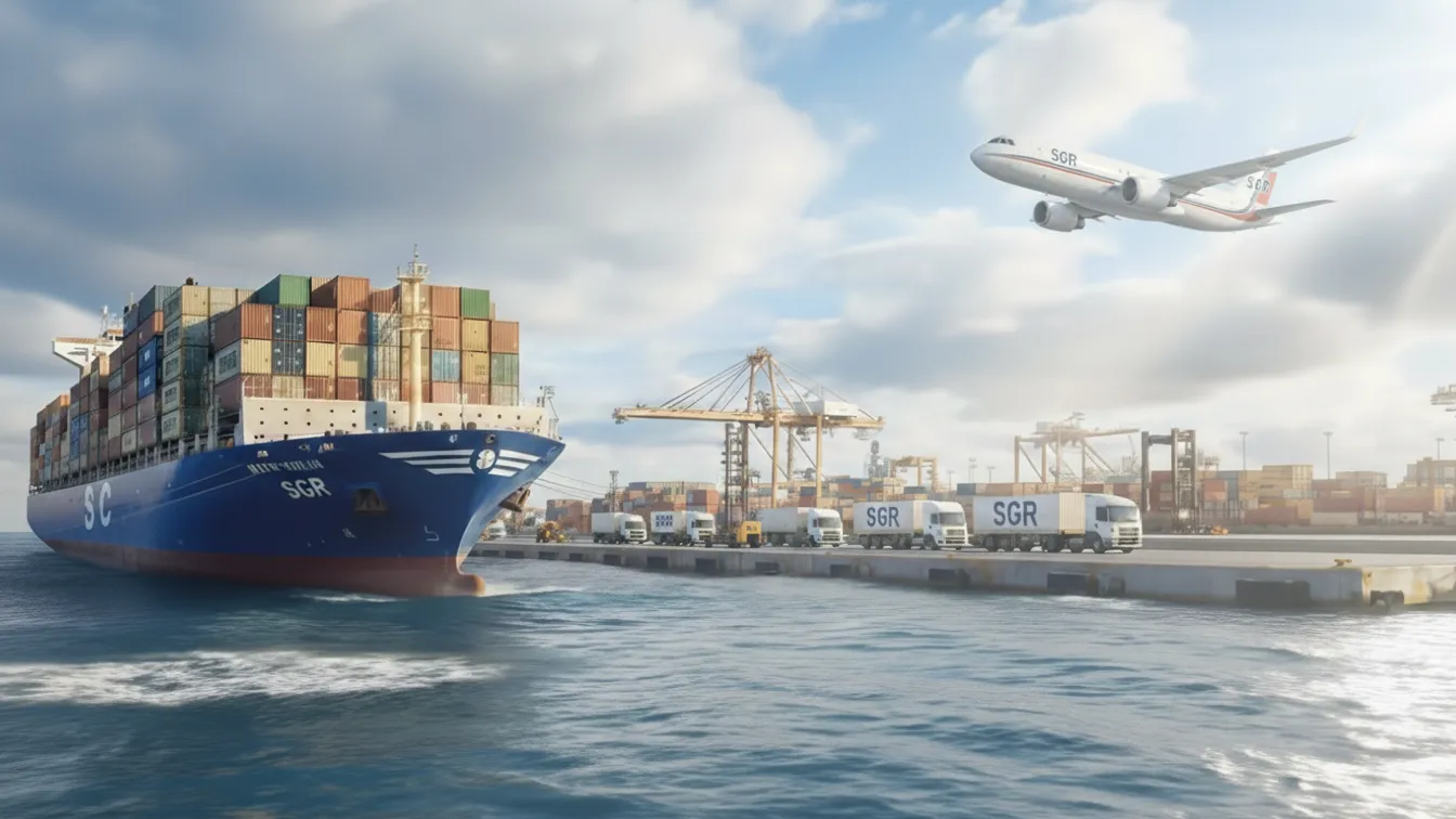 Container vessel at port